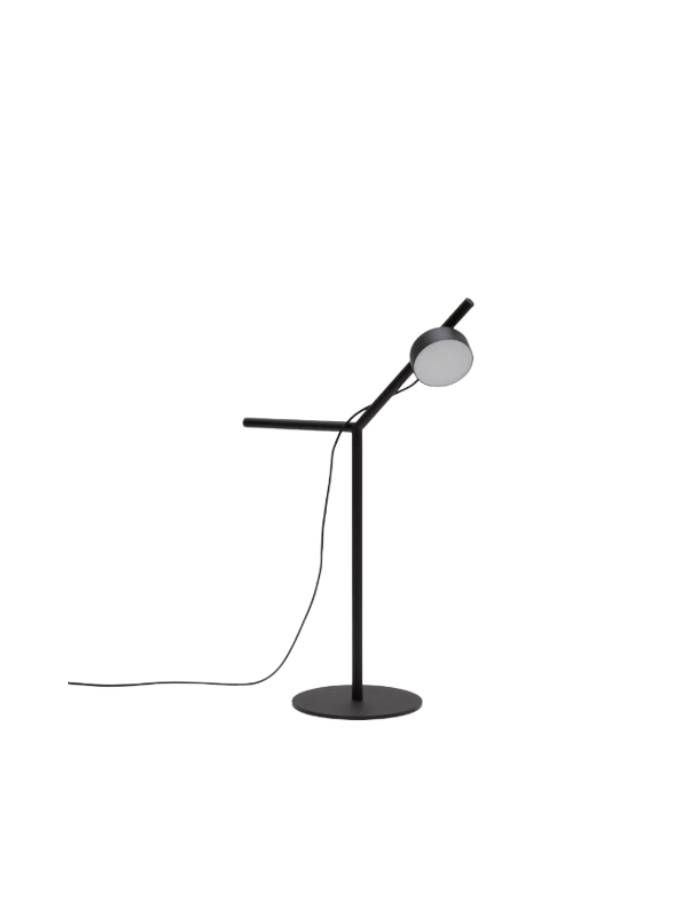 Lampe de table Orey en métal noir avec spot multipositions H61,5 L19
