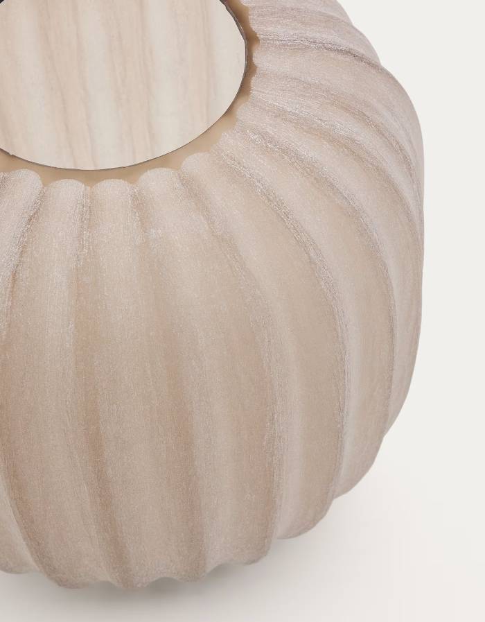 Vase Lumia en verre beige 27 cm