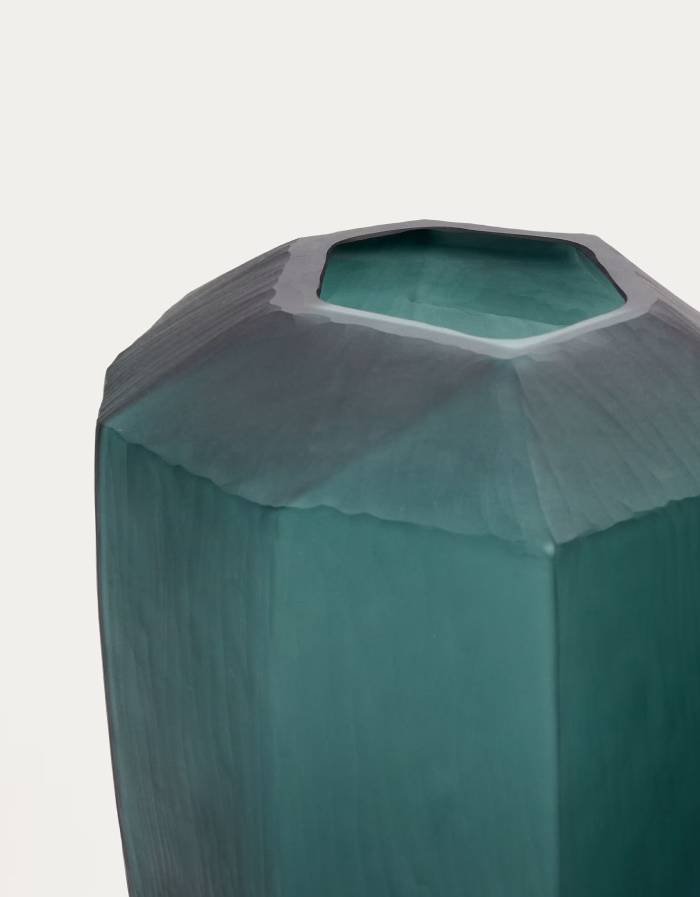 Vase en verre Geonix de couleur verte 45,5 cm