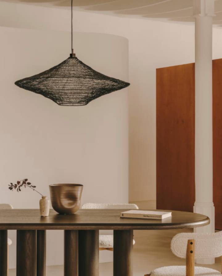 MAKAI Plafonnier  en métal avec finition noire  Ø 87 cm