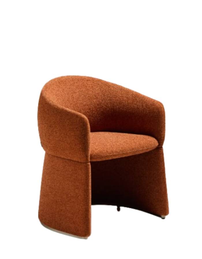 CHAISE BOSCA EN CHENILLE TERRACOTTA