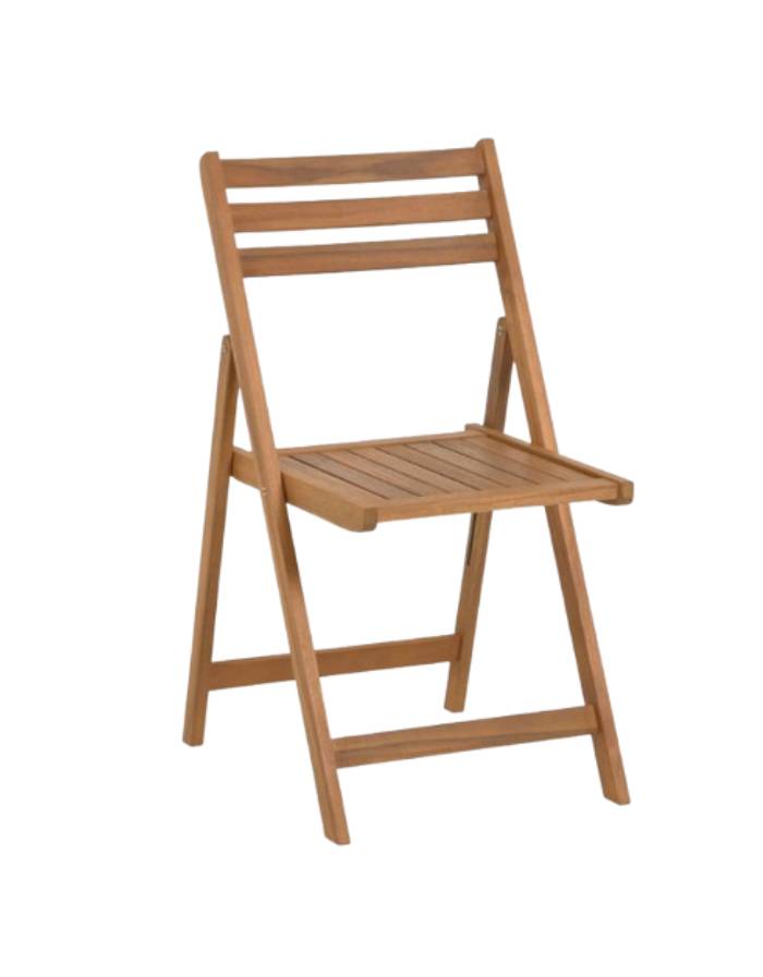 Chaise pliante d'extérieur Daliana en bois massif d'acacia FSC 100%