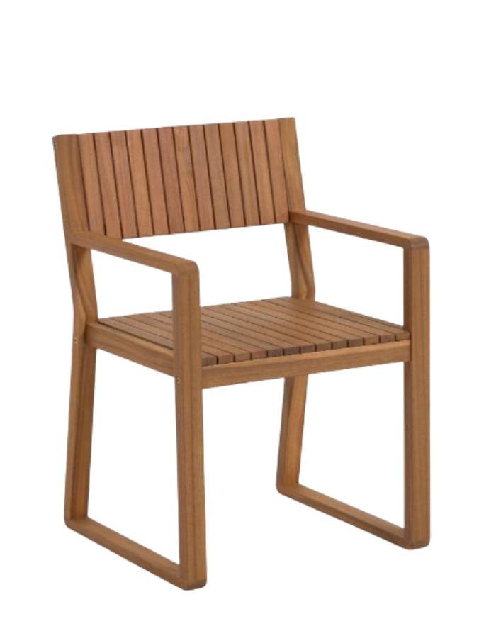 Emili solid acacia garden chair