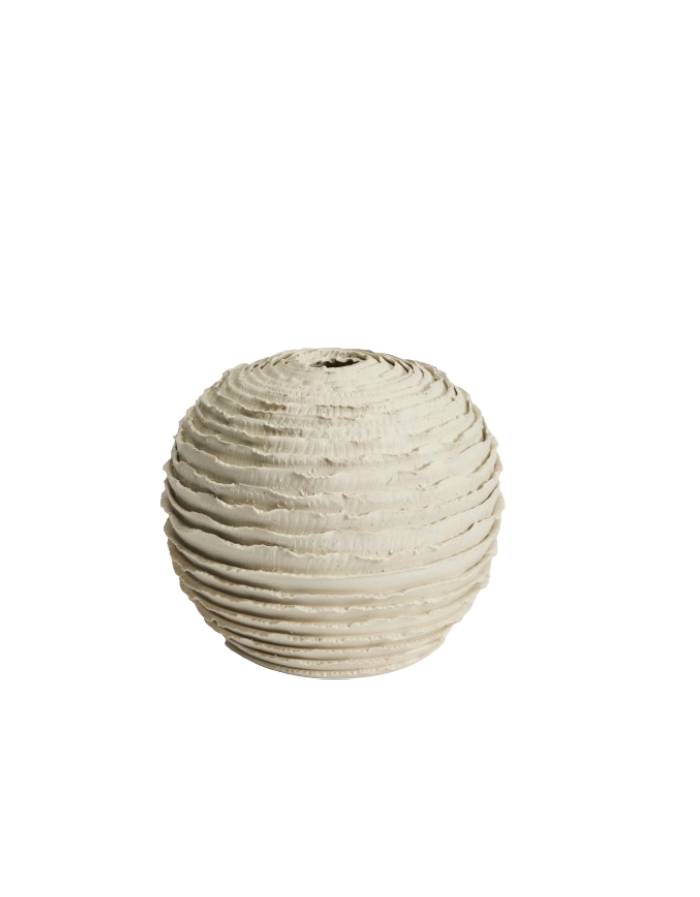 Vase Evania en céramique beige 15,5 cm