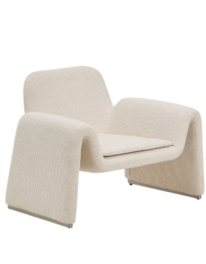 FAUTEUIL MELVIA EN CHENILLE BEIGE