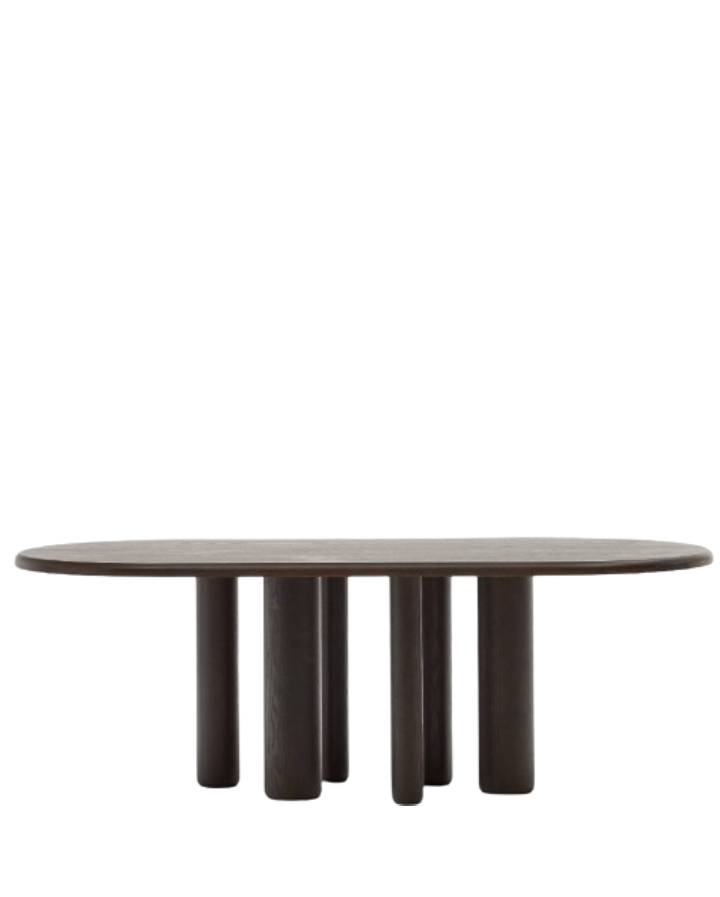 MAILEN Table ovale en contre-plaqué de frêne Diam 220X105