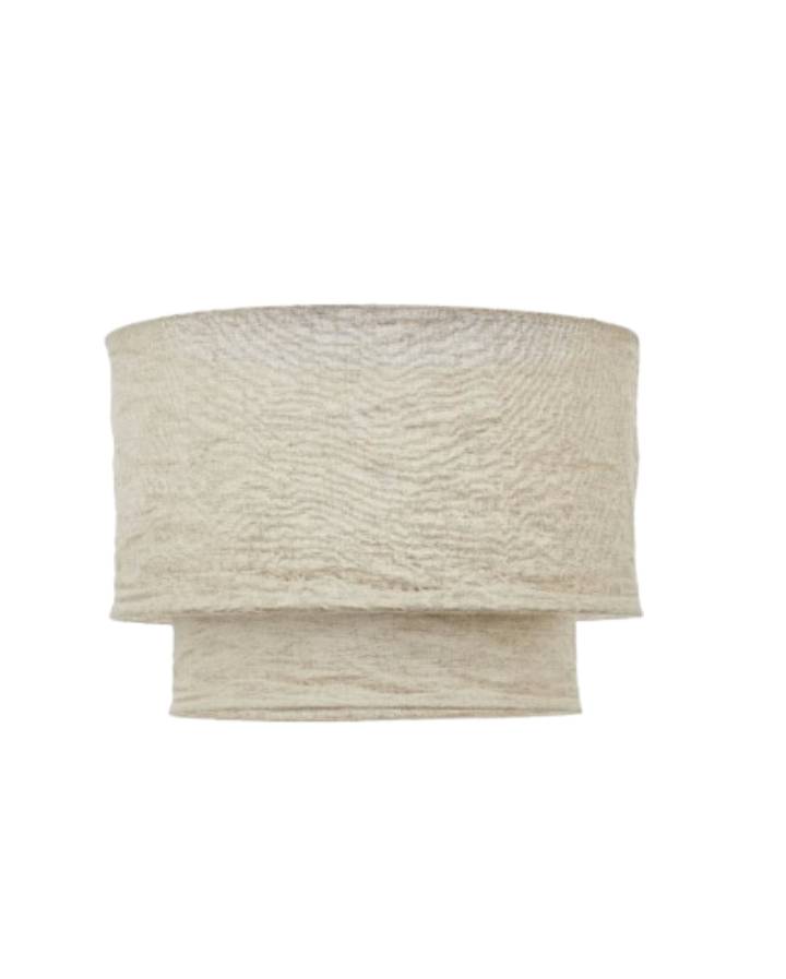 MARIELA Abat-jour Mariela pour plafonnier en lin 40 cm x 34 cm