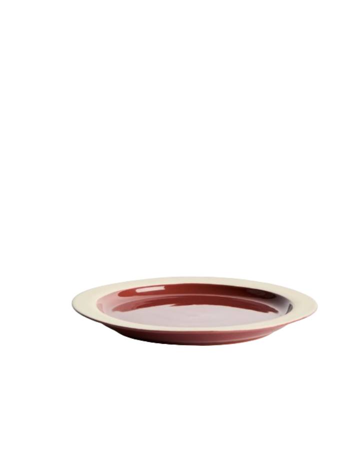 ASSIETTE A DESSERT DOREN EN CERAMIQUE GRENAT