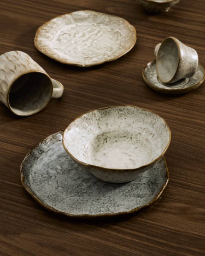 ASSIETTE CREUSE ALENIA EN CERAMIQUE MARRON