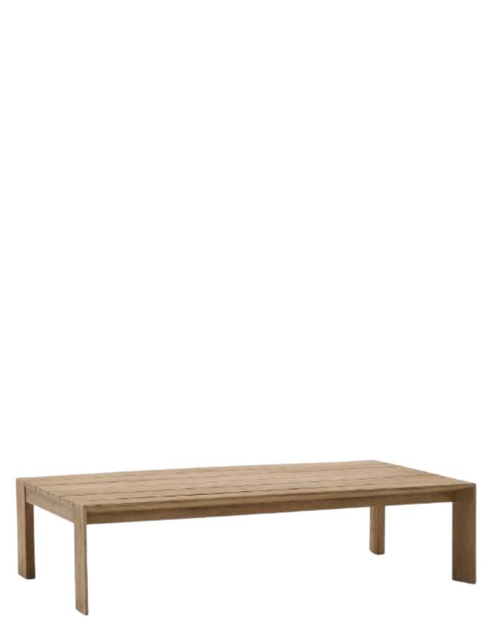 TABLE BASSE AMBRA EN BOIS D'ACACIA AVEC FINITION CLAIRE 82.5 X 140 CM