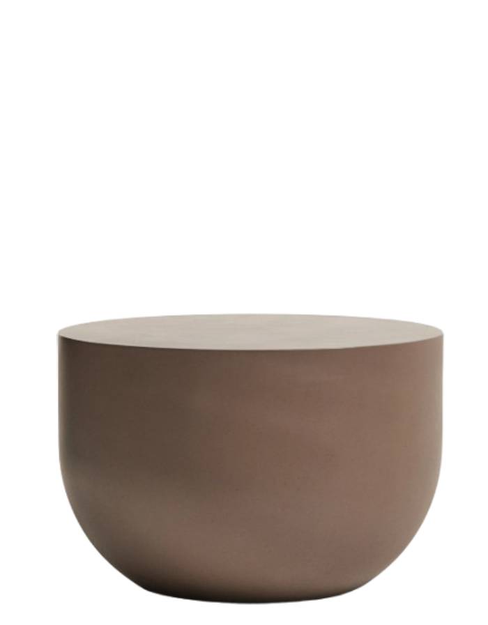 TABLE BASSE GARBET EN CIMENT MARRON Ø 60   CM