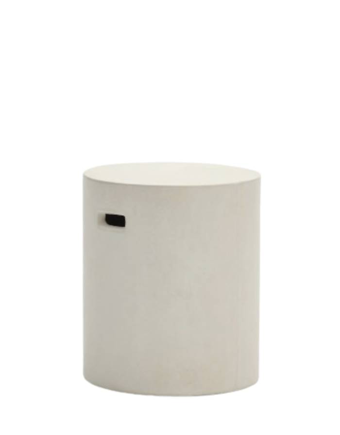 REPOSE-PIEDS AIGUABLAVA EN CIMENT BLANC Ø37 CM
