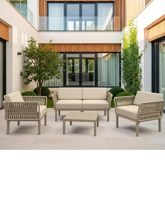 PORTOFINO LOUNGE ARMCHAIR TAUPE