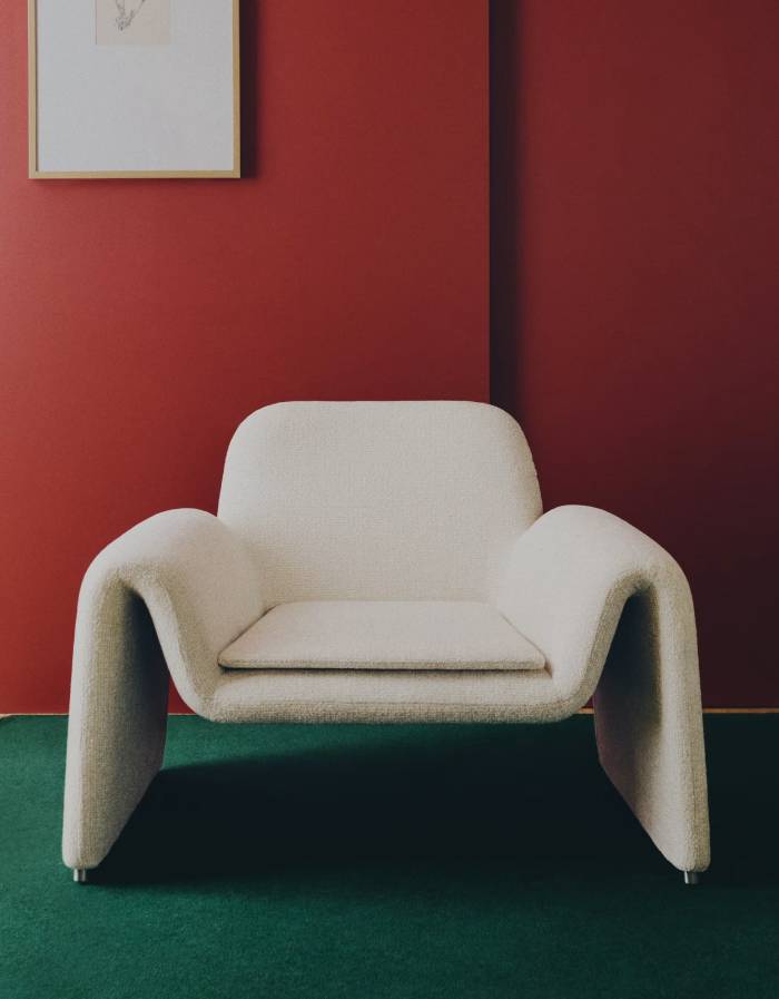 FAUTEUIL MELVIA EN CHENILLE BEIGE