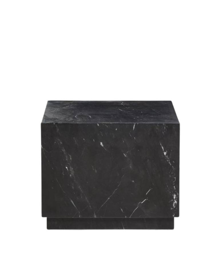 TABLE AUXILIAIRE SOREIN EN MARBRE NOIR 50 X 50