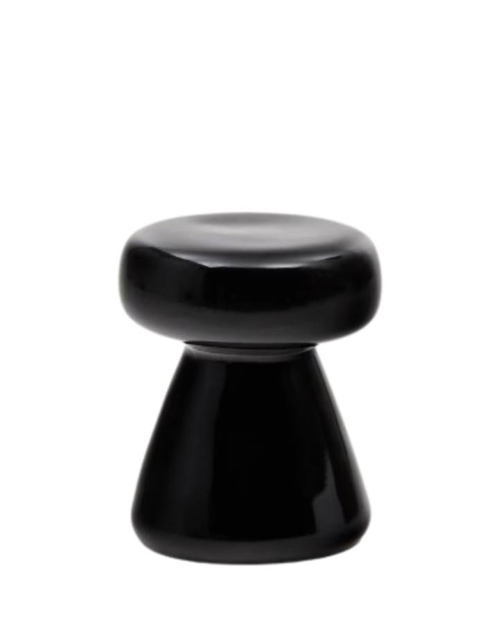 TABLE D'APPOINT MANYA EN CERAMIQUE NOIR 38 CM