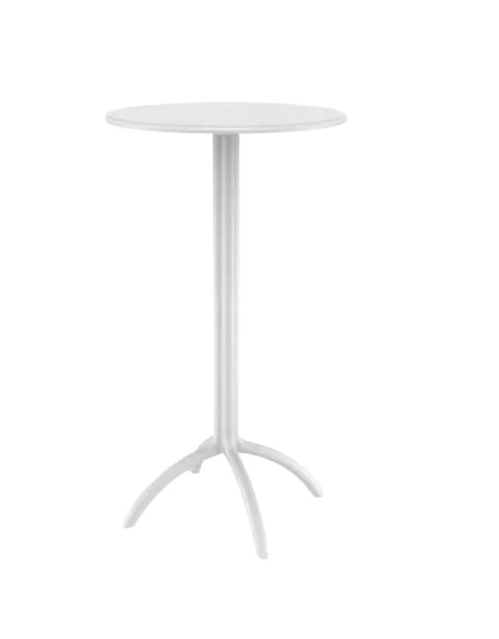 TABLE DE BAR OCTOPUS HAUTE H.108 D 60 CM BLANCHE