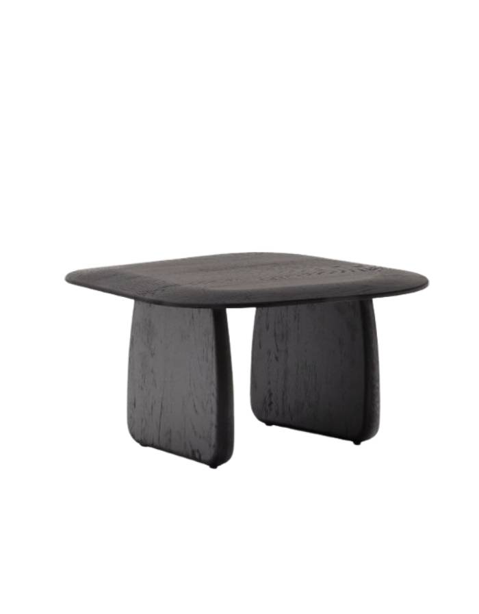 PIRITA Table auxiliaire  en bois de chêne finition noire