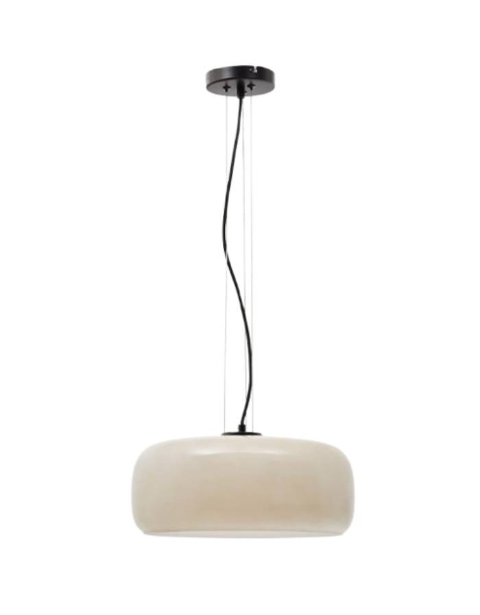 REIG Plafonnier en verre gris clair Ø 38 cm