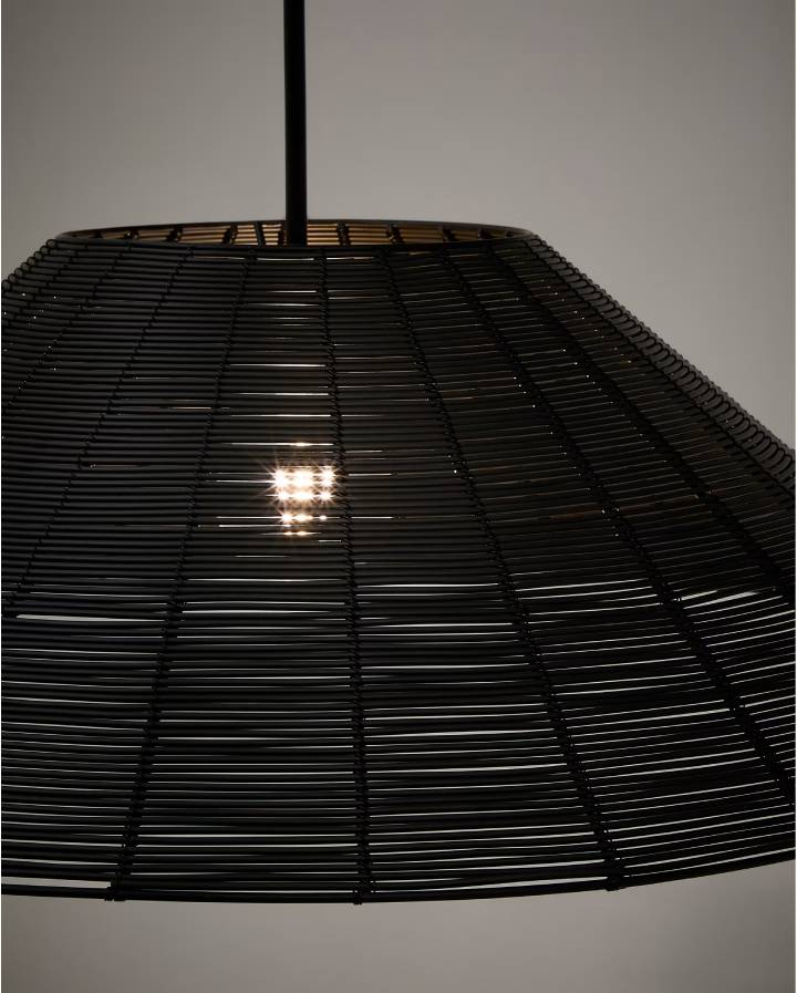 Abat-jour pour plafonnier extérieur Saranella  rotin synthétique 70CM