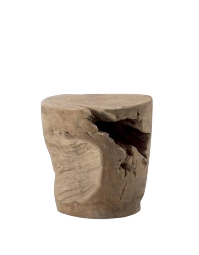 Table d'appoint Tropicana en bois de teck Ø 35 cm