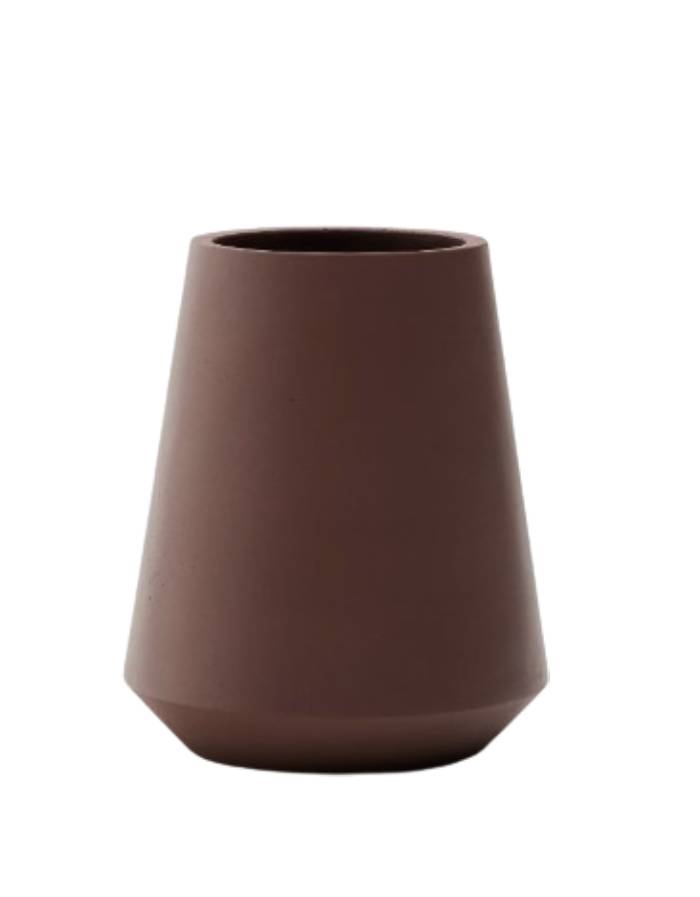 CALUN Cache-pot Calun en ciment grenat Ø 50 cm