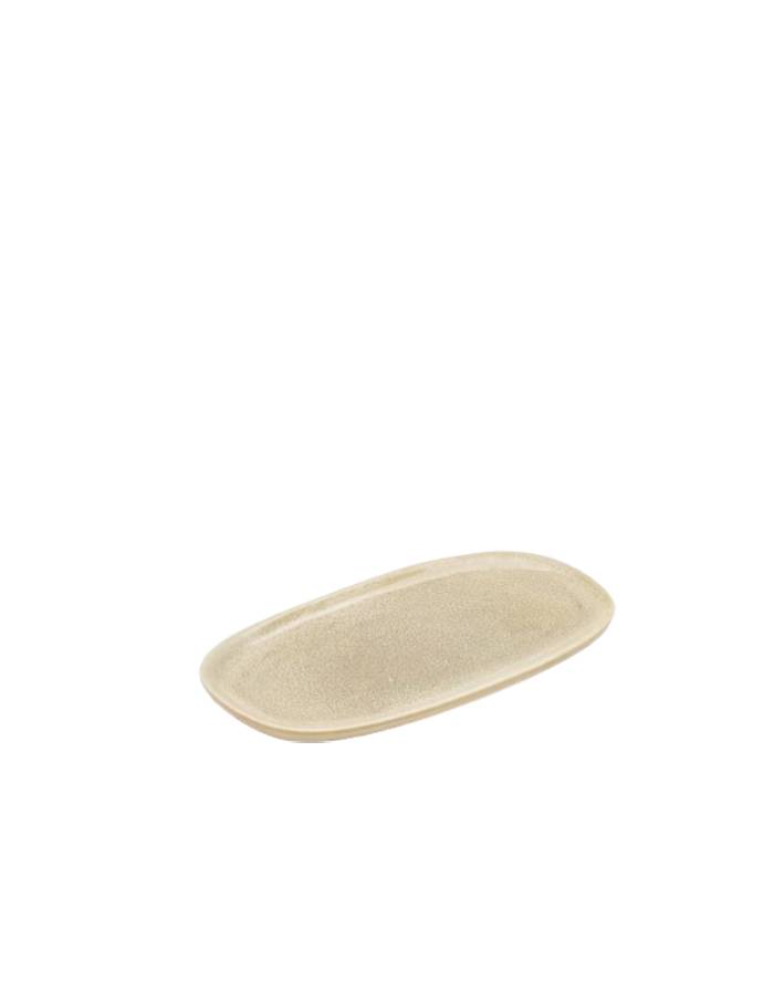 LAURIANA Plat petit  en céramique beige