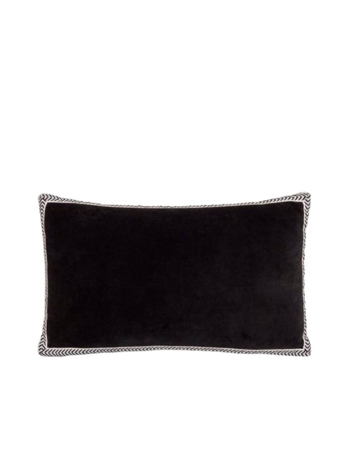 TANITA Housse coussin 100% coton noir