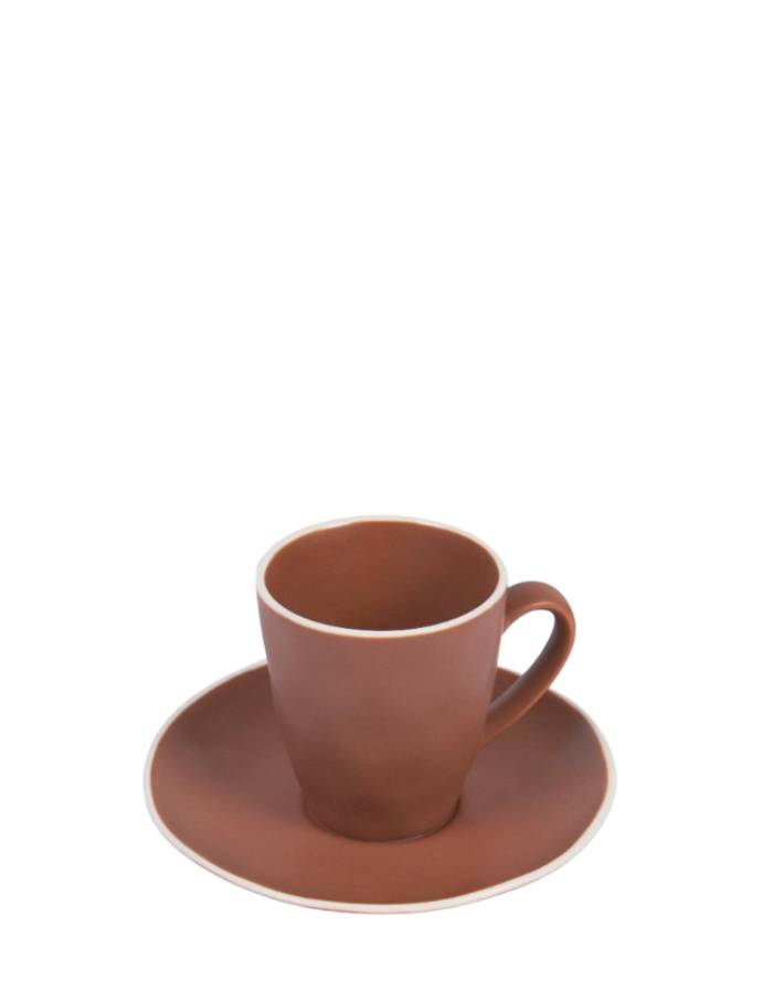 Tasse à café avec soucoupe Rin en céramique