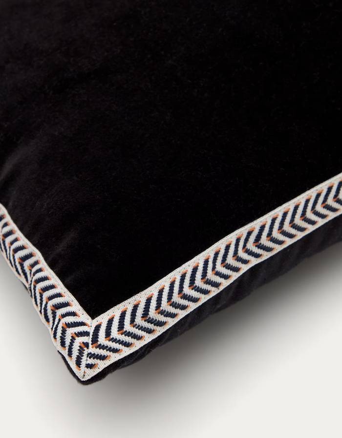 TANITA Housse coussin 100% coton noir