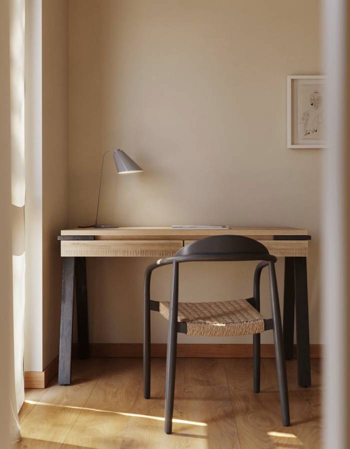 LAMPE DE TABLE TIPIR METAL GRIS