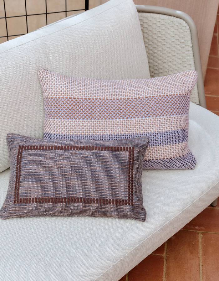 NARELLE Housse de coussin 100% PET bleue 30 x 50 cm