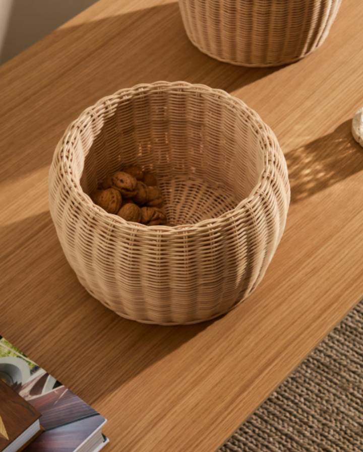 Vase en rotin Zilna 19 cm