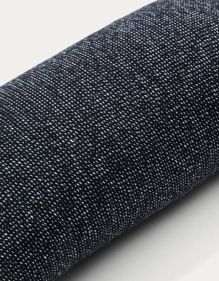 Housse de coussin Tapla en mélange de coton noir 30 x 50 cm
