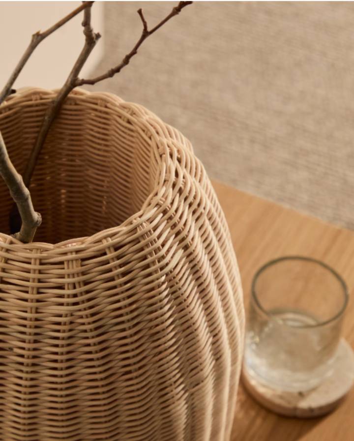 Vase en rotin Zilna 40 cm