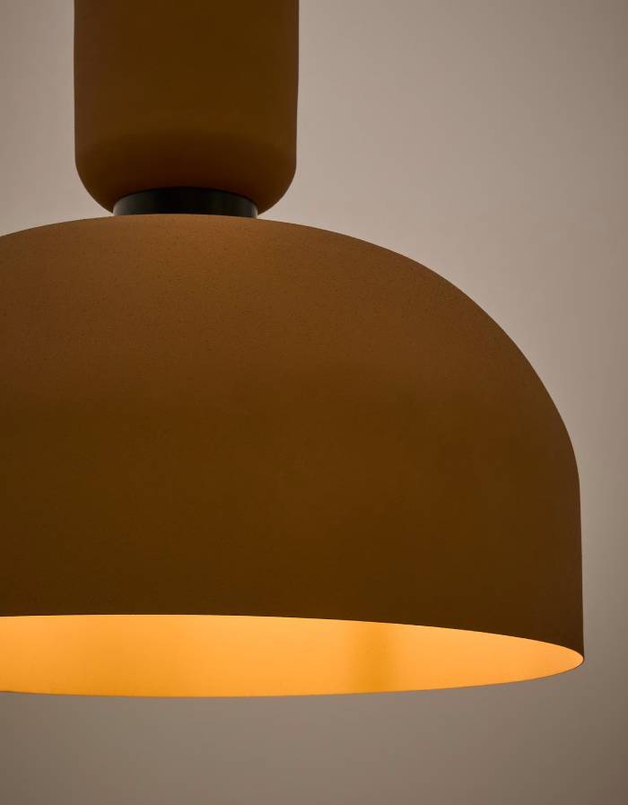 NIBLA Plafonnier  en métal effet terre cuite Ø 40 cm