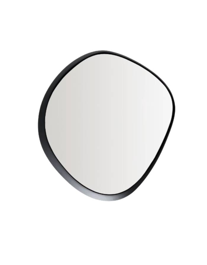 Miroir Tebel en métal noir 67,5 x 74,5 cm