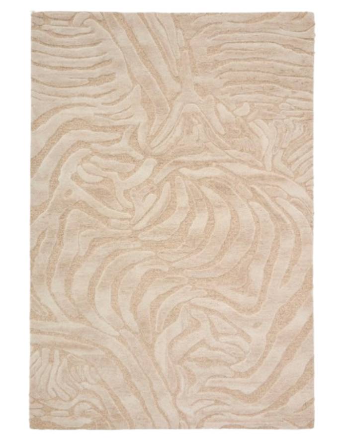 Tapis Tribet en laine jacquard à motif zèbre 200 X 300 cm
