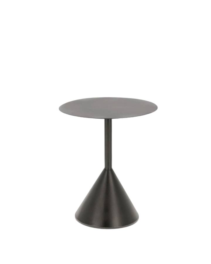 YINAN Table d’appoint  Ø 48 cm noir pieds metal