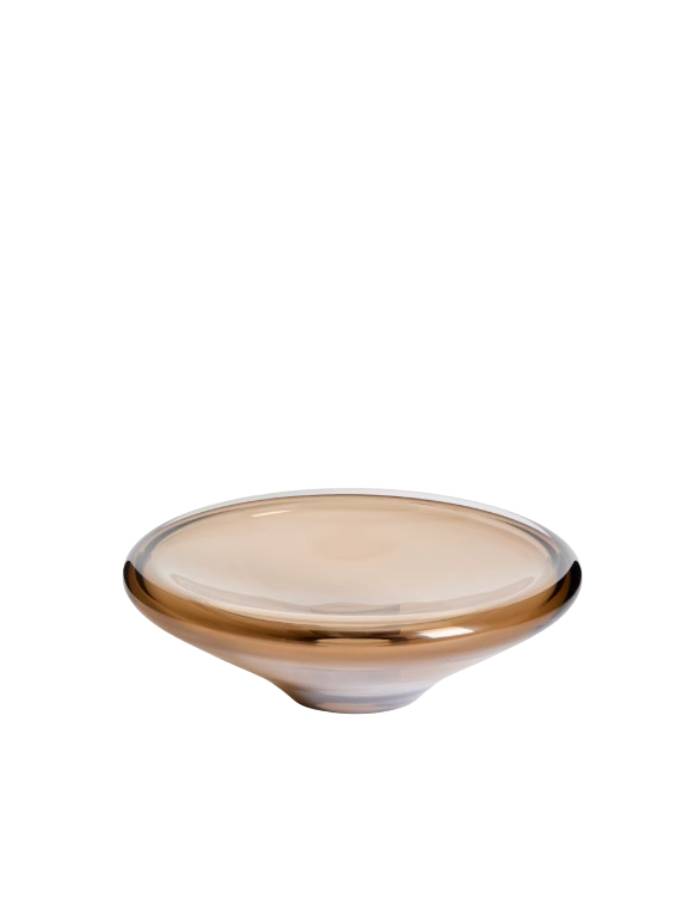 Centre de table Zolira en verre marron Ø 31 cm